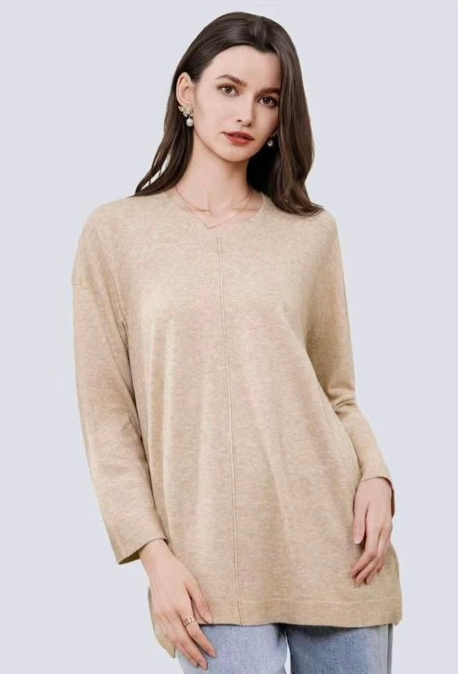Classic V-Neck Long Sleeve Top