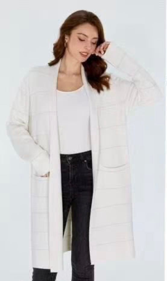 check cardigan