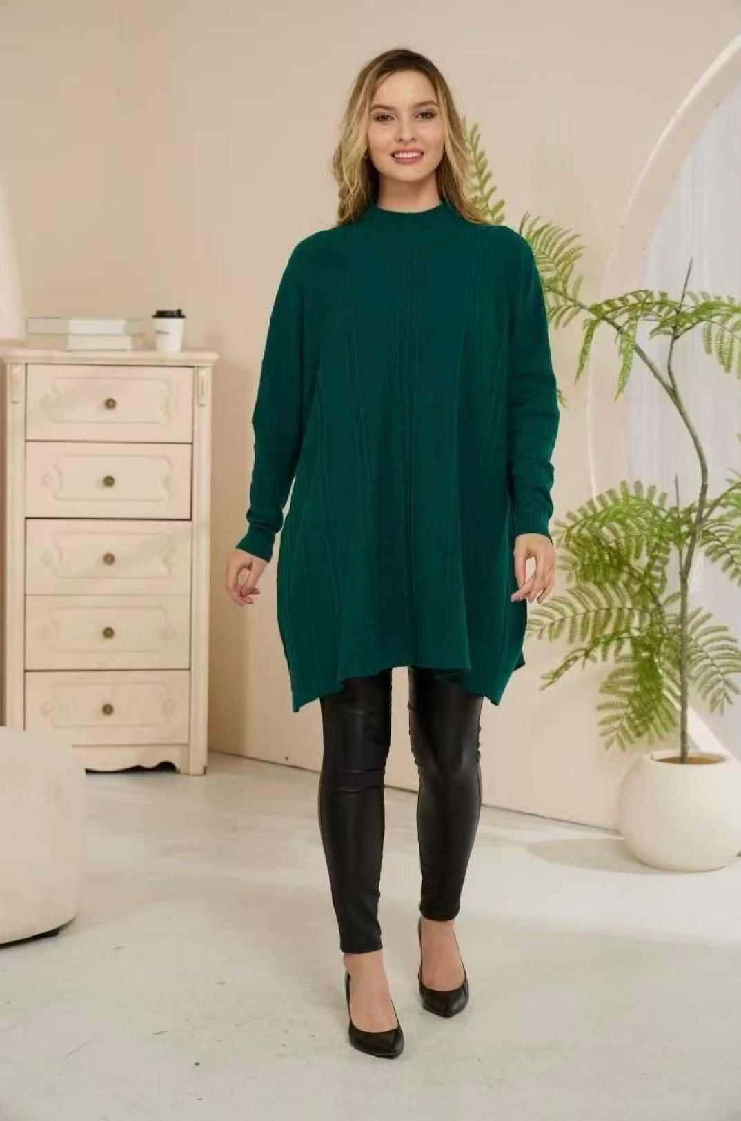 Oversized Ribbed Knit Sweater