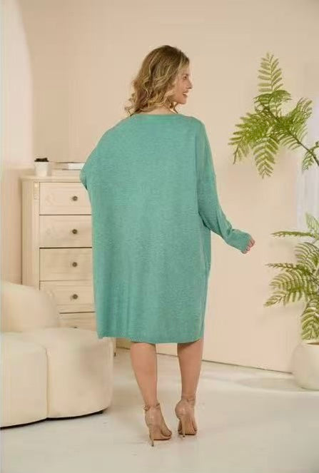 Oversized Knit Tunic Dress